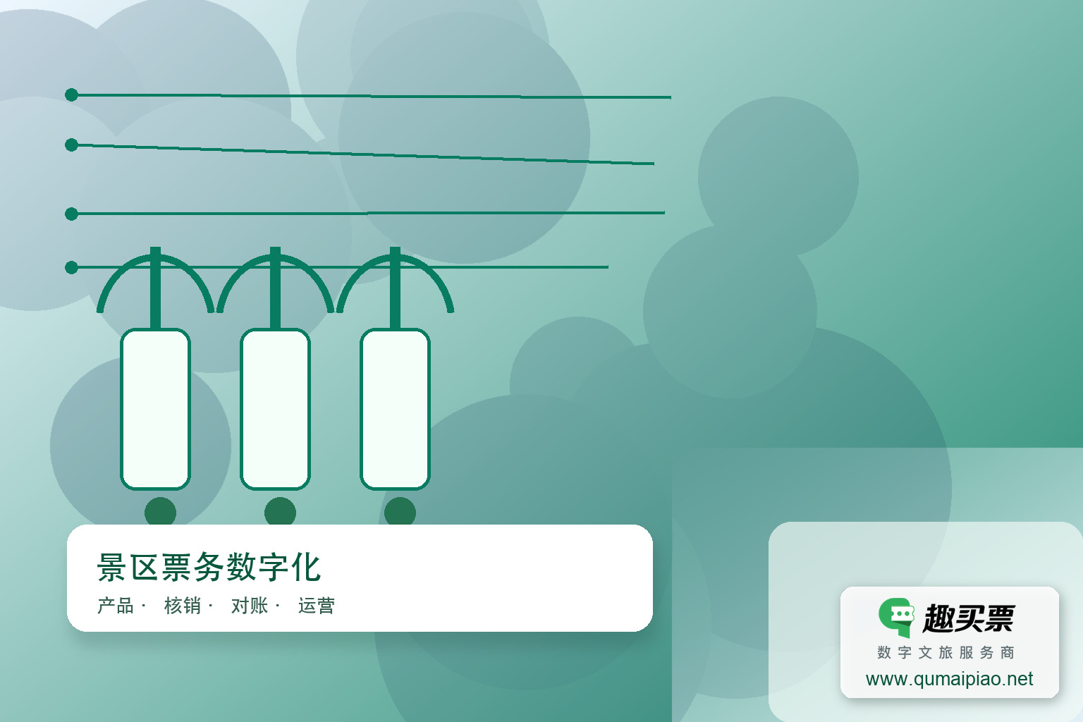 趣买票智慧系统助力沂蒙山景区智慧升级主题封面,右下角含趣买票标识与官网网址