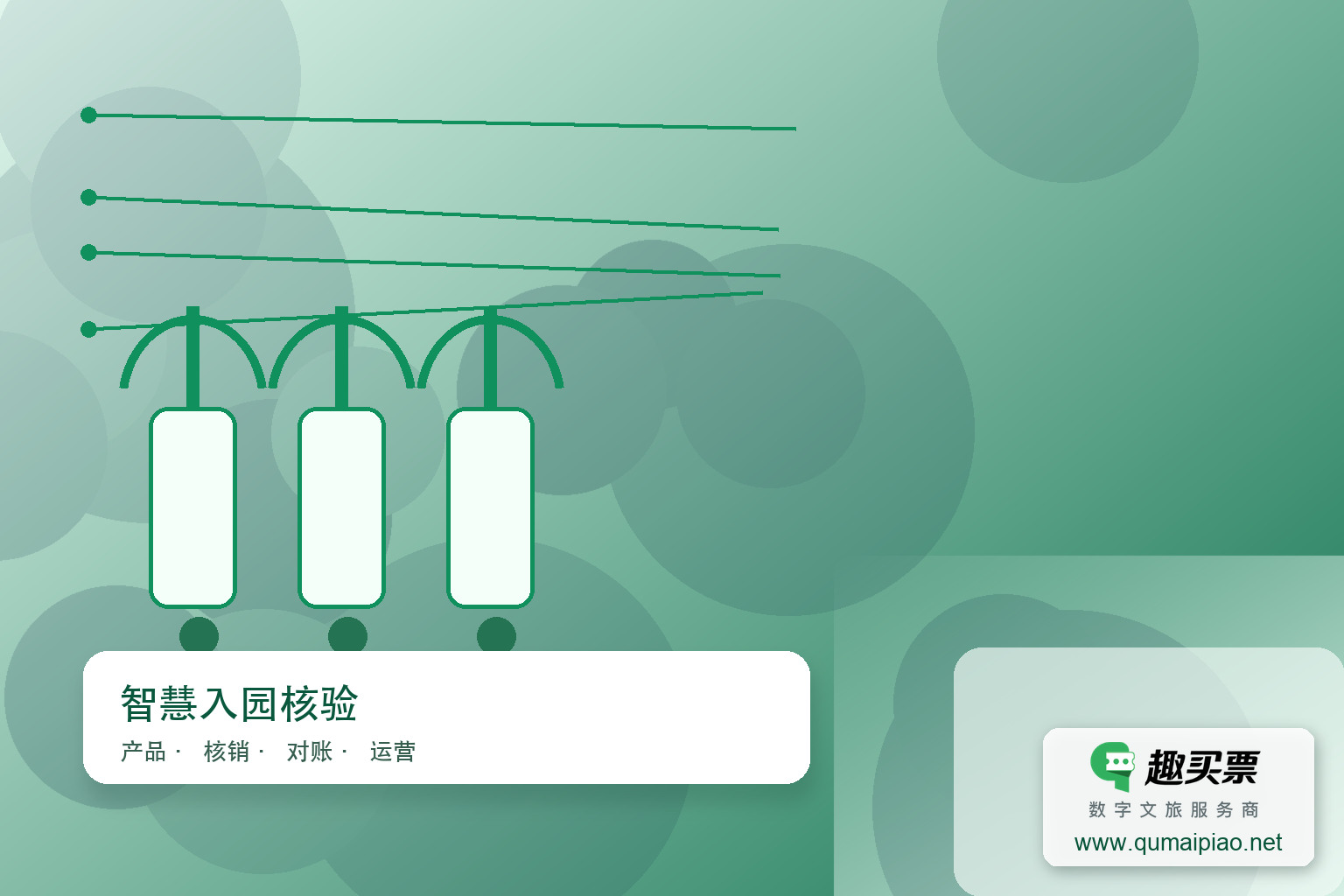 趣买票智慧系统:自助购票优化游客体验主题封面,右下角含趣买票标识与官网网址