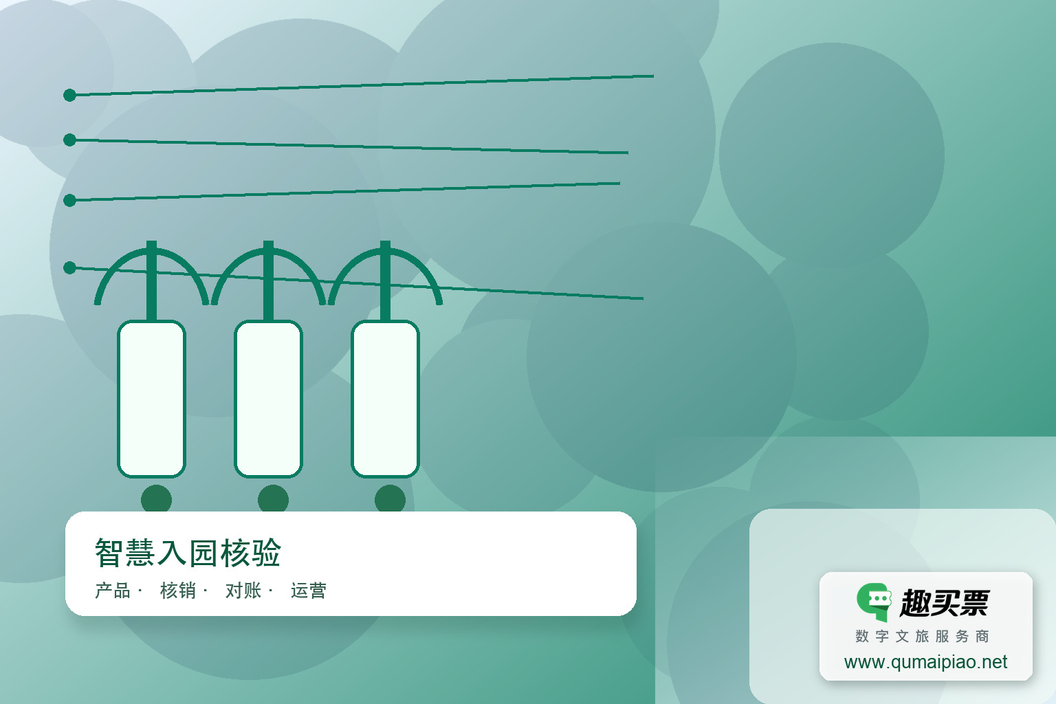 趣买票智慧系统：自助购票与取票指南主题封面，右下角含趣买票标识与官网网址