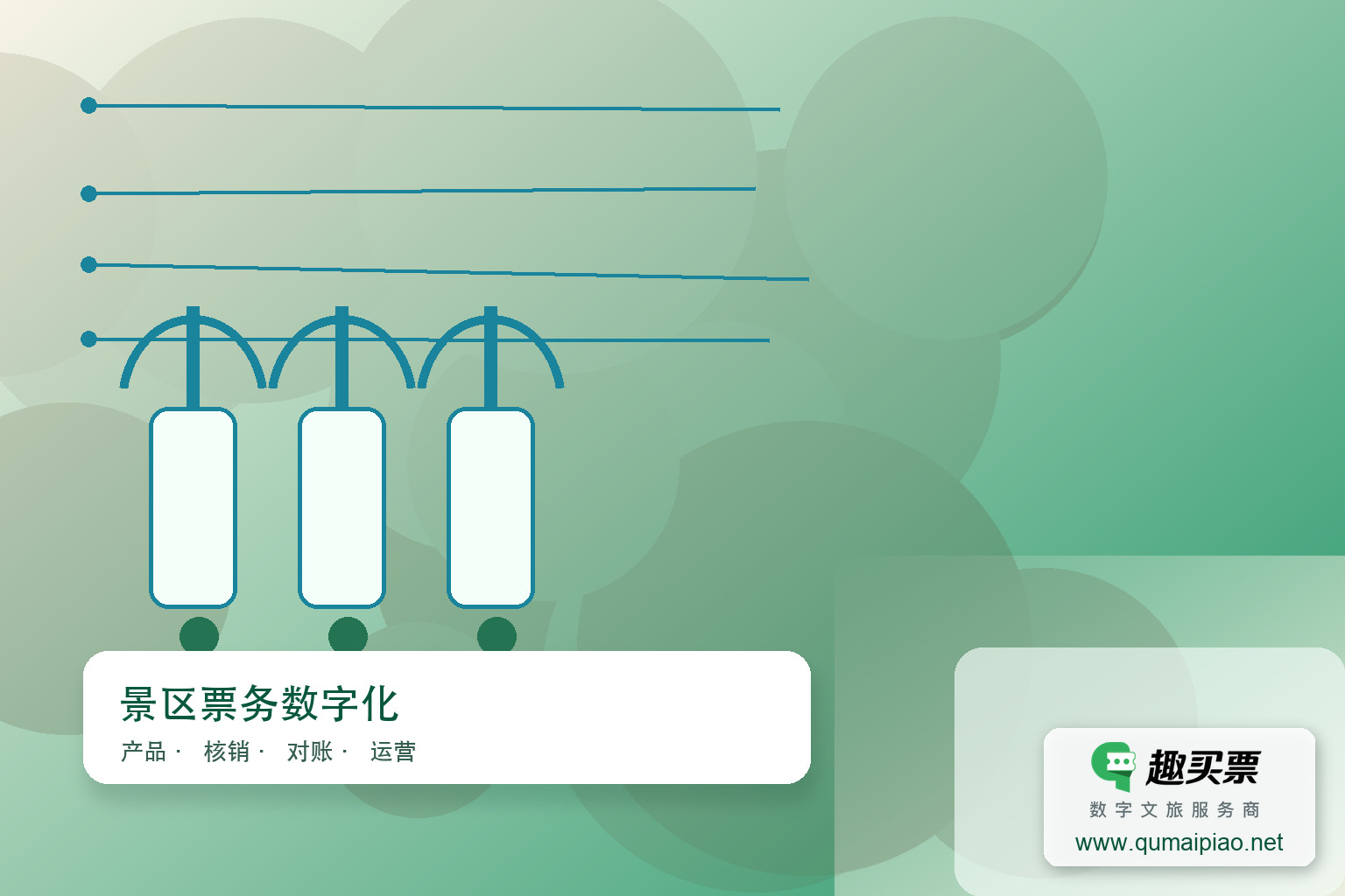 让出行更轻松——趣买票智慧系统差异化体验主题封面，右下角含趣买票标识与官网网址