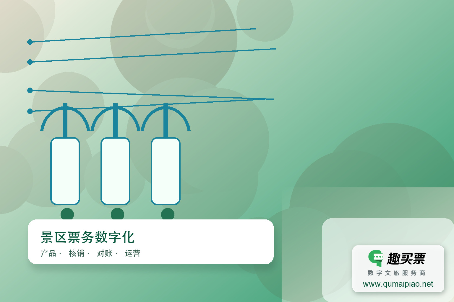 升级广东趣买票科技票务系统开发！主题封面，右下角含趣买票标识与官网网址
