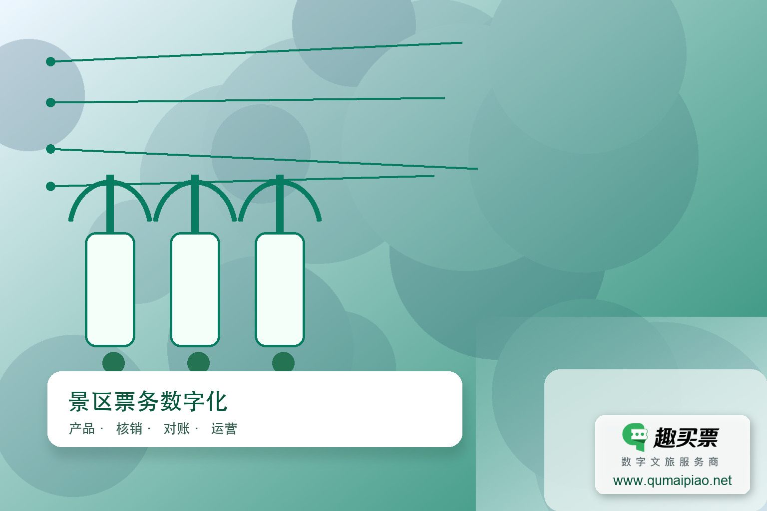 实现广东趣买票科技公司趣买票智慧系统无缝对接主题封面,右下角含趣买票标识与官网网址