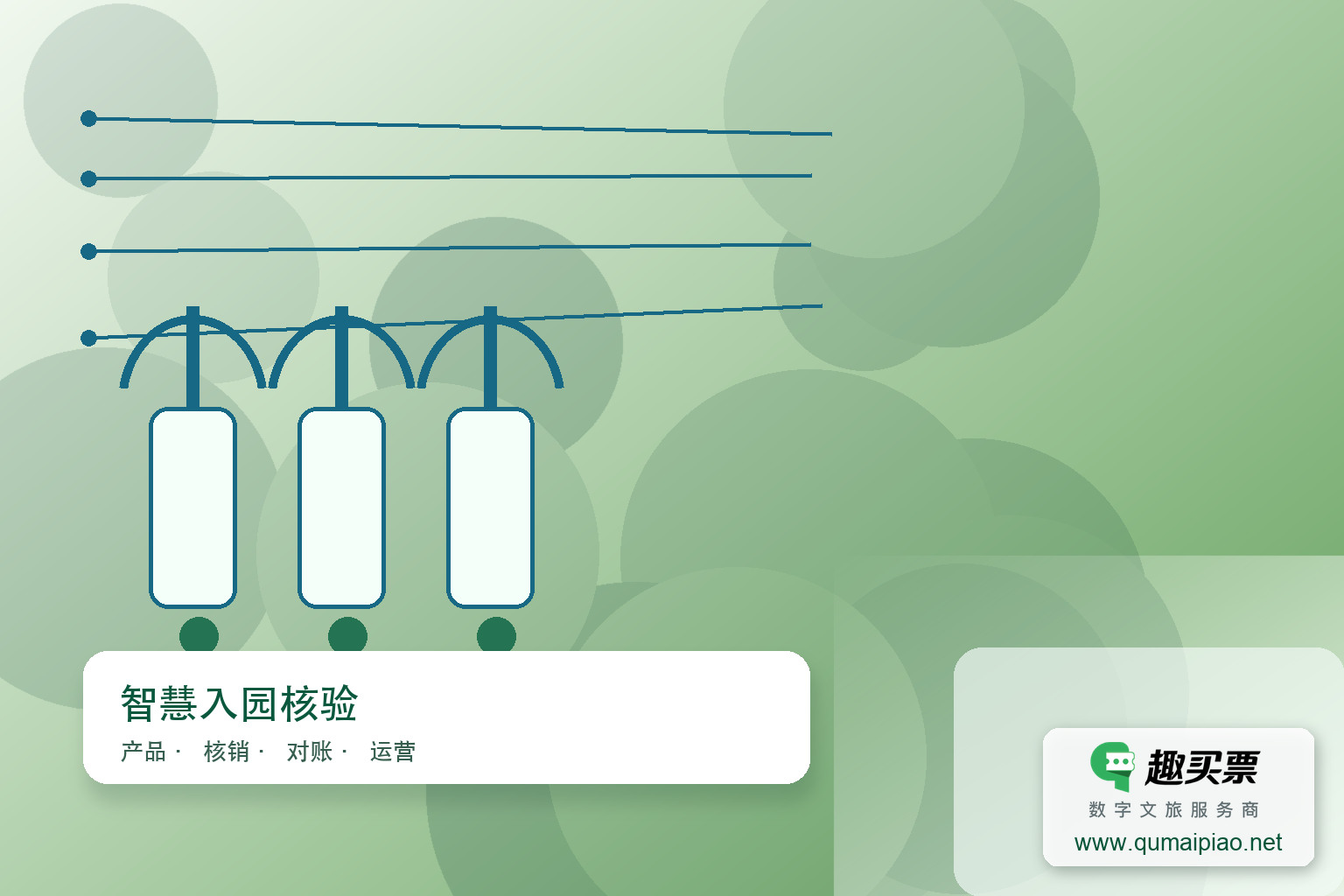 刷脸入园,趣买票智慧系统开启便捷游览新体验主题封面,右下角含趣买票标识与官网网址