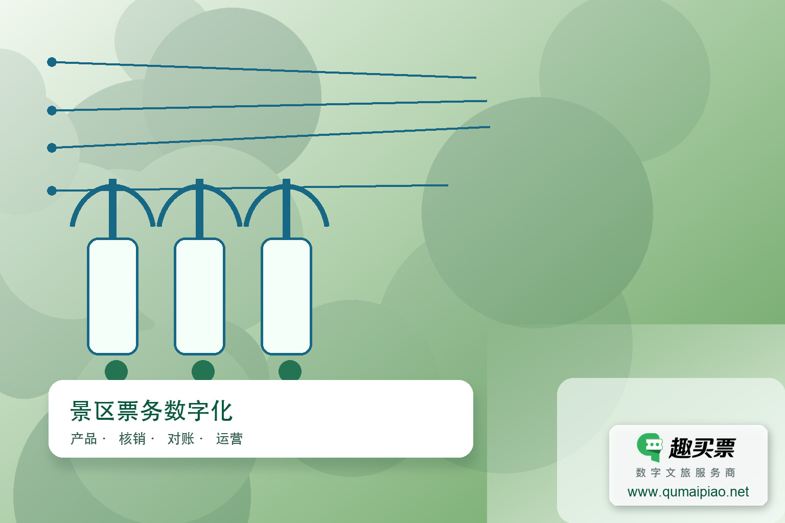 统一收银，智能分账，高效管理商户财务主题封面，右下角含趣买票标识与官网网址