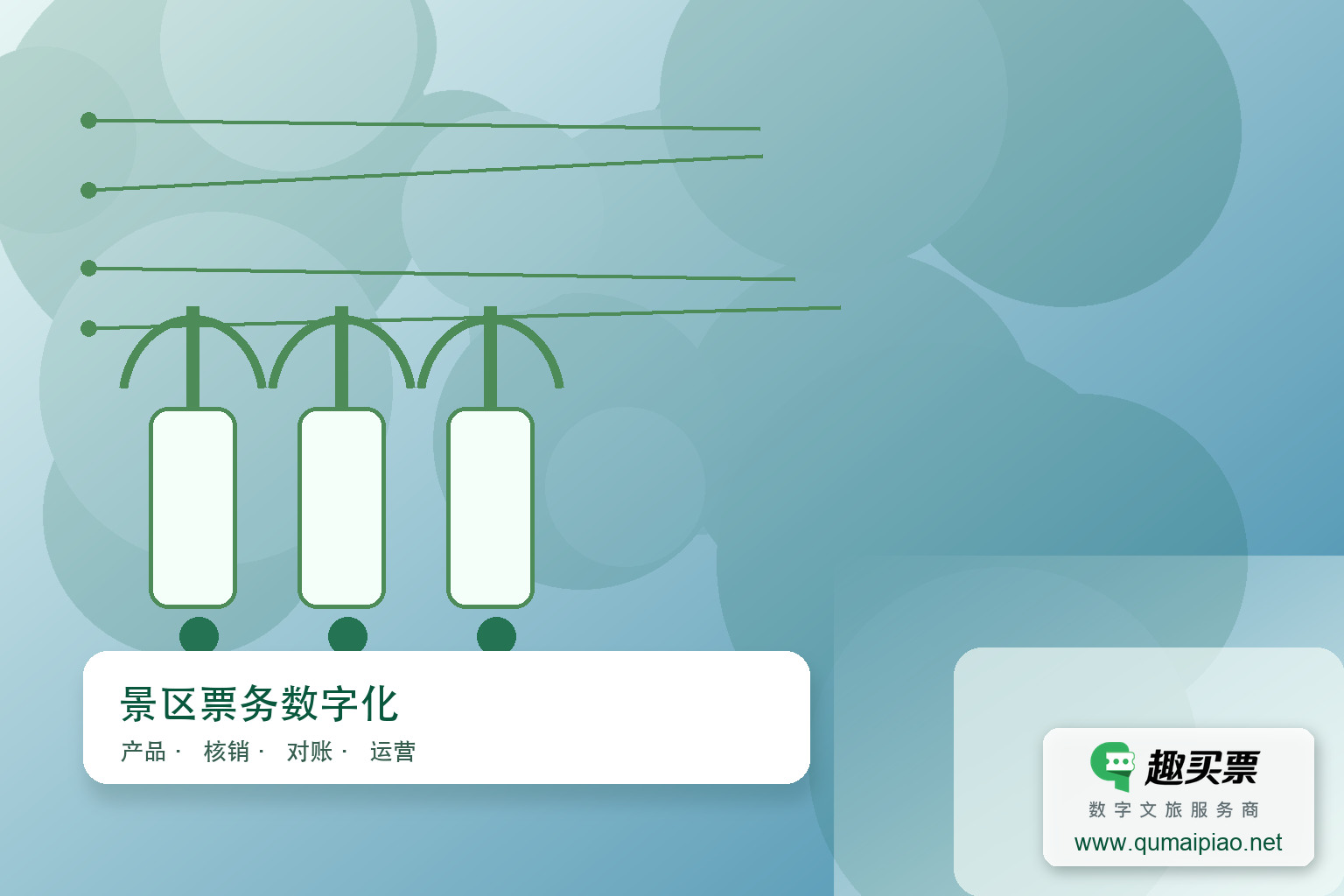 微信线上趣买票智慧系统：便捷智能新时代主题封面，右下角含趣买票标识与官网网址