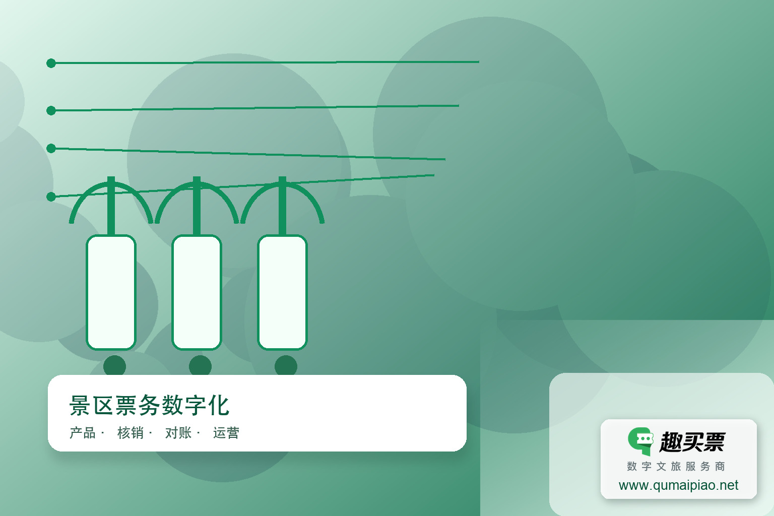 西溪磐石大峡谷荣膺4A景区，趣买票智慧系统助力智慧管理升级！主题封面，右下角含趣买票标识与官网网址