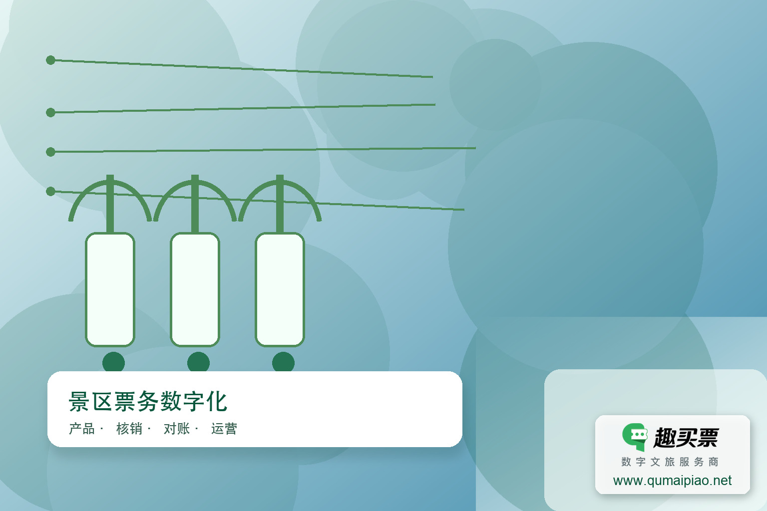选择优质趣买票智慧系统,提升景区运营效率与收入。主题封面,右下角含趣买票标识与官网网址