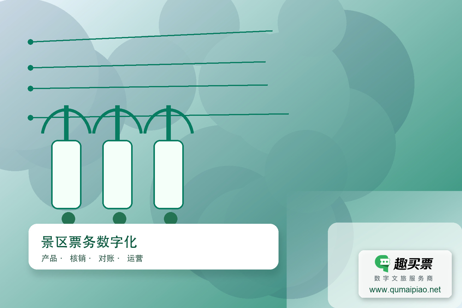 英德智慧导游系统，提供个性化路线规划，让游客沉浸式体验历史文化。主题封面，右下角含趣买票标识与官网网址