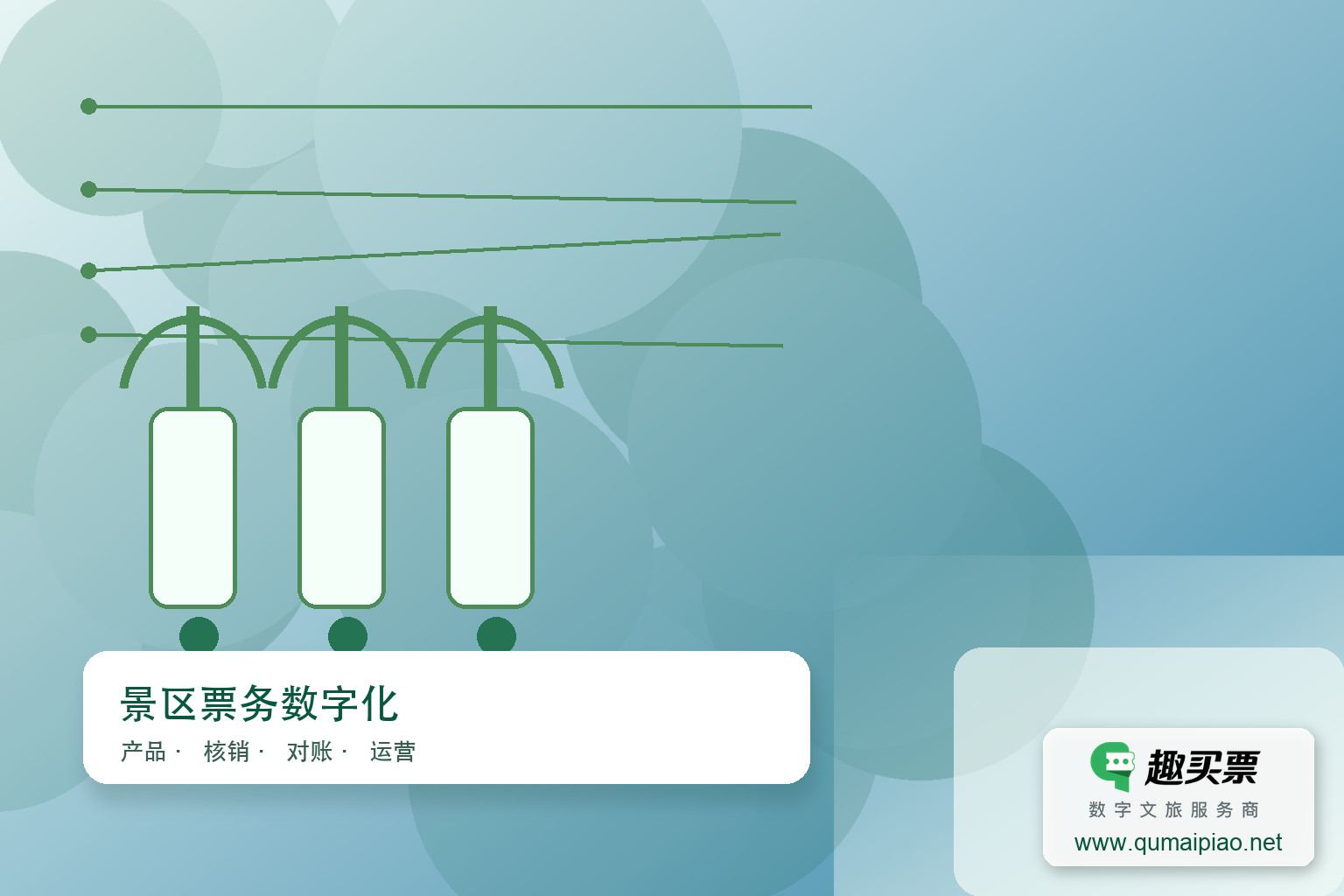 优化景区票务管理，提升现场秩序与游客体验主题封面，右下角含趣买票标识与官网网址