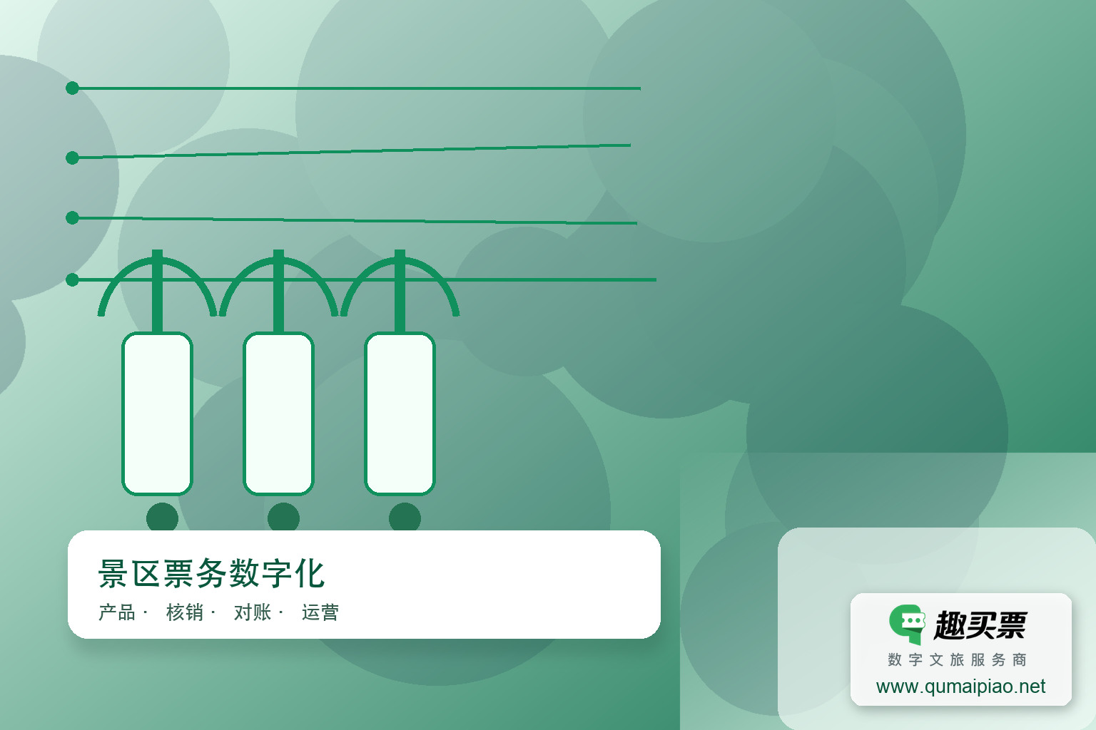 优化农场景区趣买票智慧系统建设方案主题封面，右下角含趣买票标识与官网网址