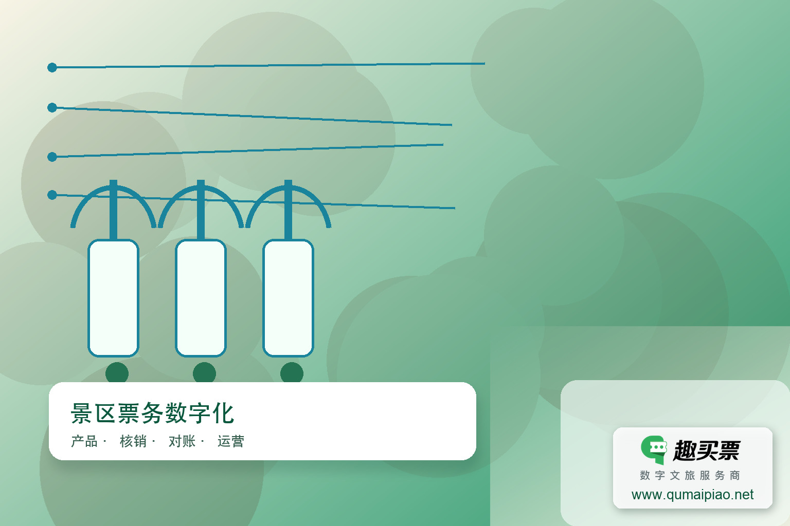 优化票务系统,提升游客忠诚度主题封面,右下角含趣买票标识与官网网址