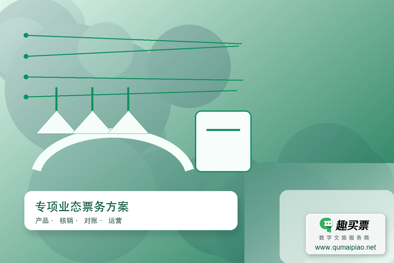 优化游乐园票务系统成本的精算模型主题封面,右下角含趣买票标识与官网网址