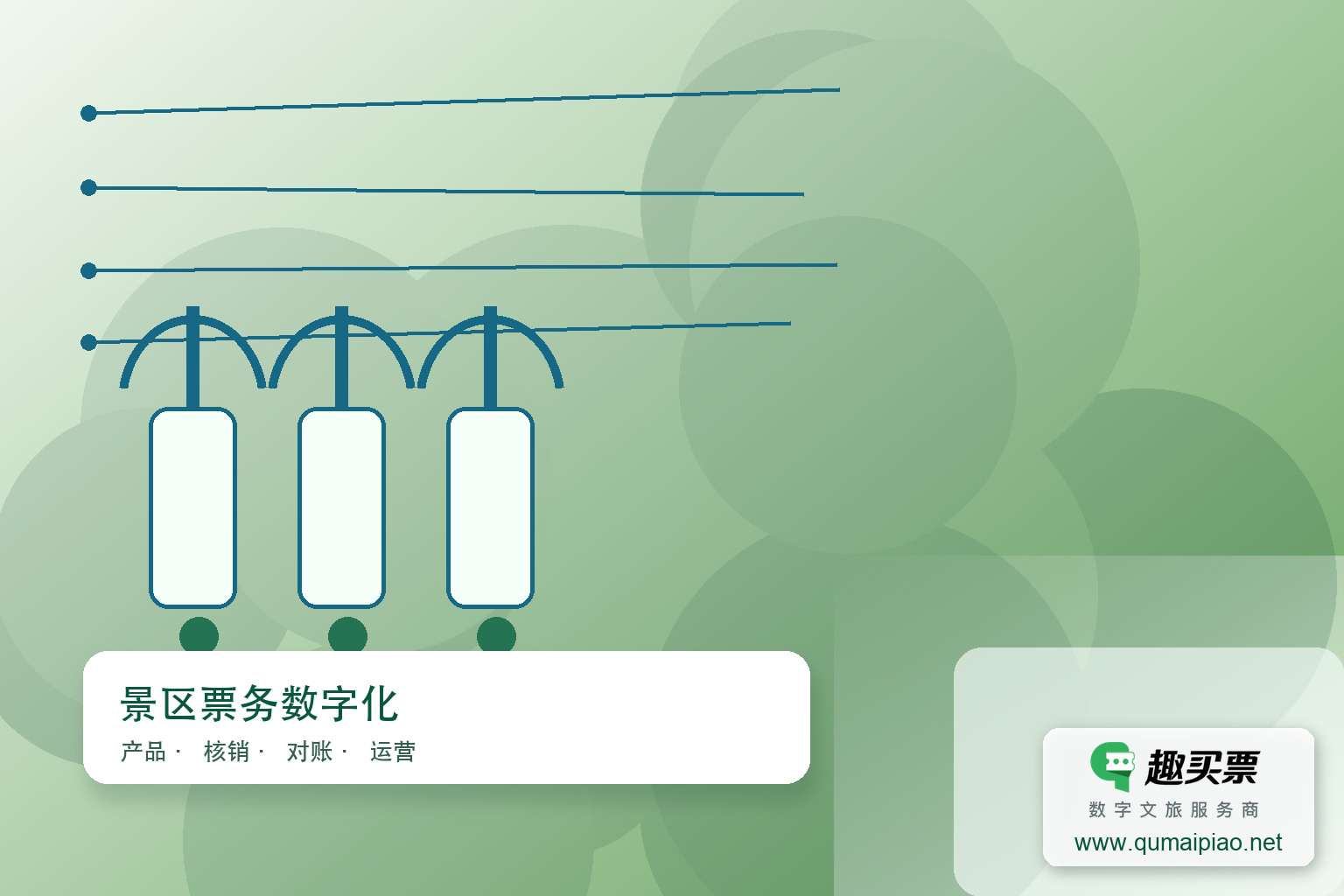 游乐场自建直销渠道：微信购票商城系统主题封面，右下角含趣买票标识与官网网址