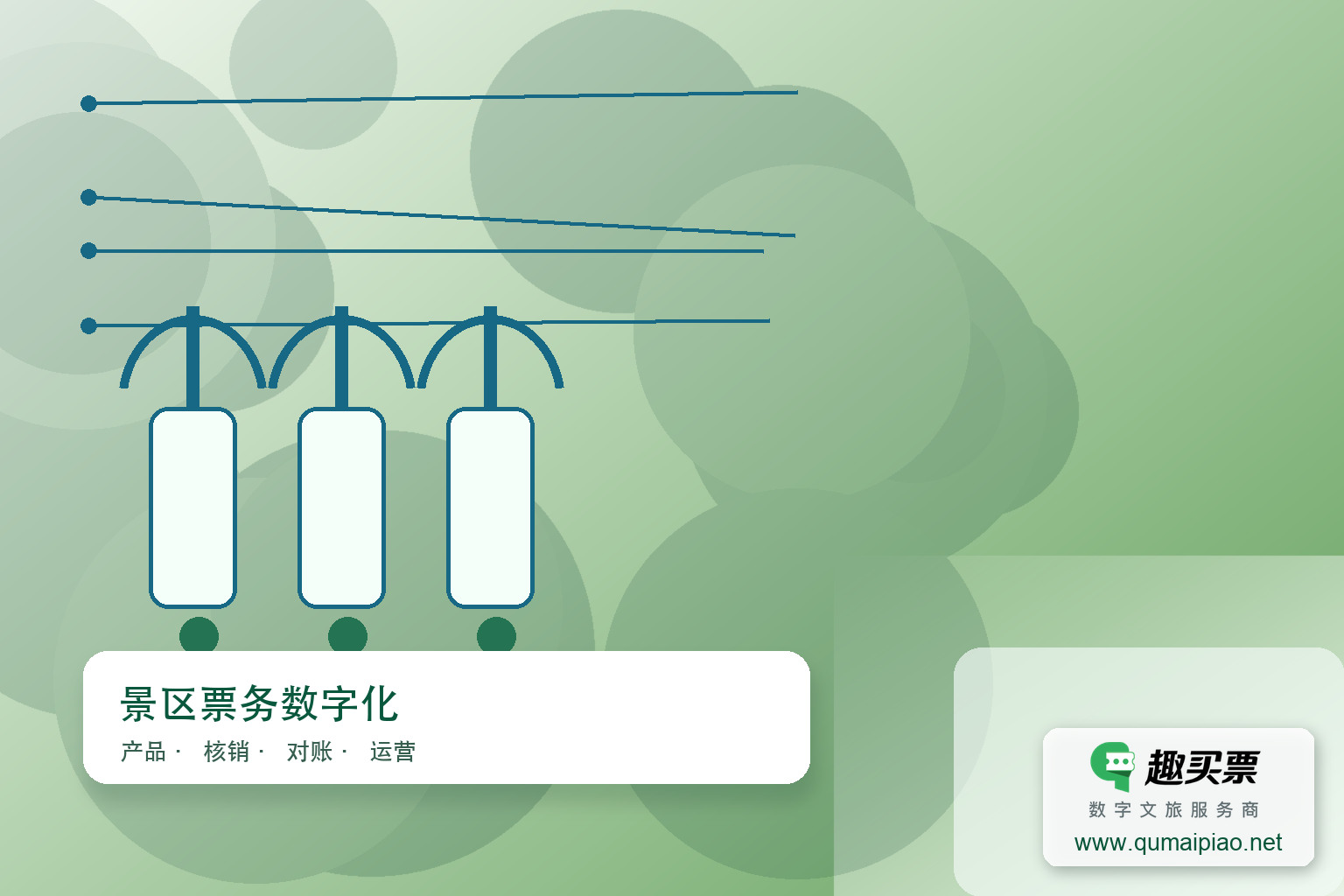 鼋头渚景区启用趣买票智慧系统,优化运营管理效率主题封面,右下角含趣买票标识与官网网址