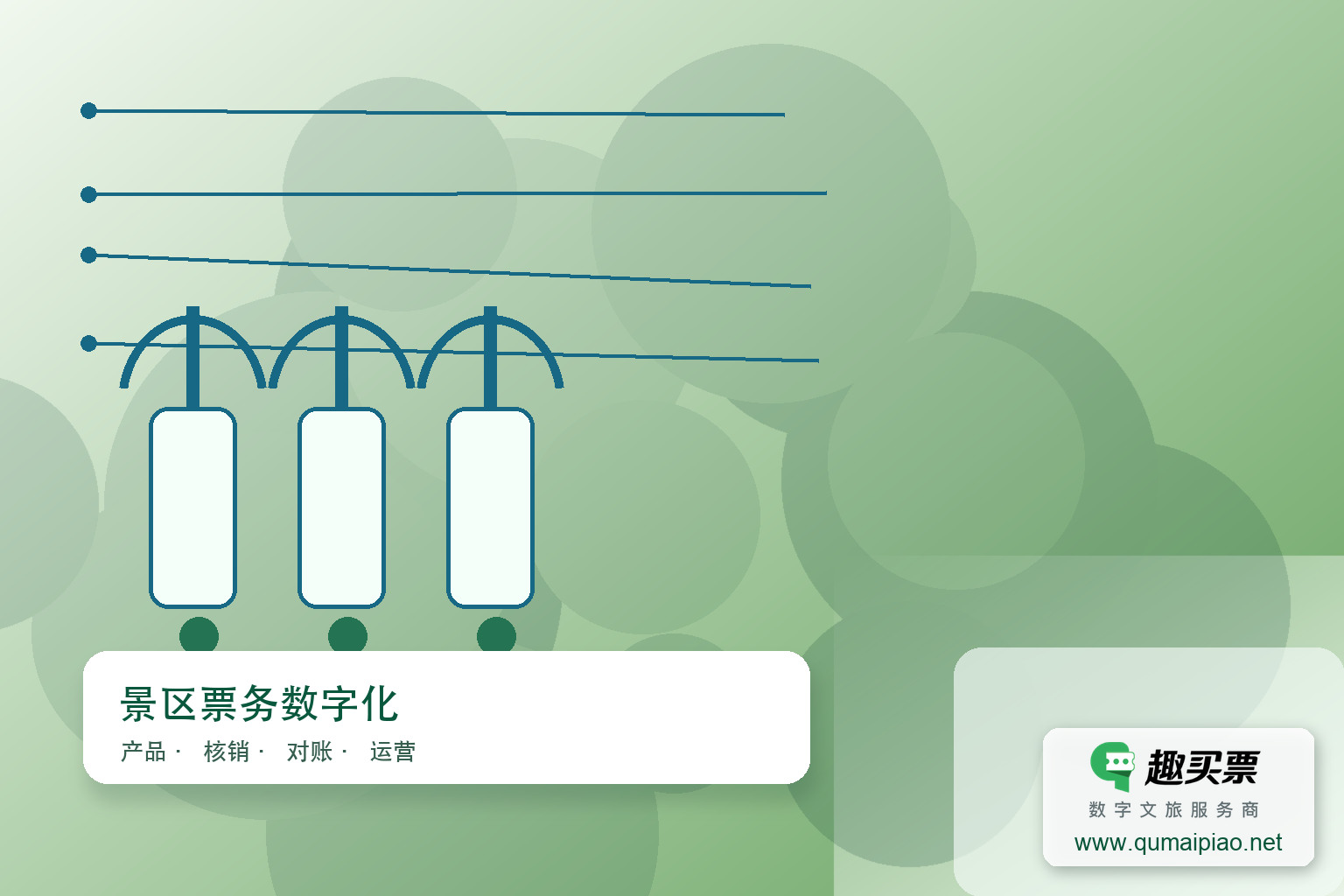 掌握趣买票智慧系统,轻松应对景区售票主题封面,右下角含趣买票标识与官网网址