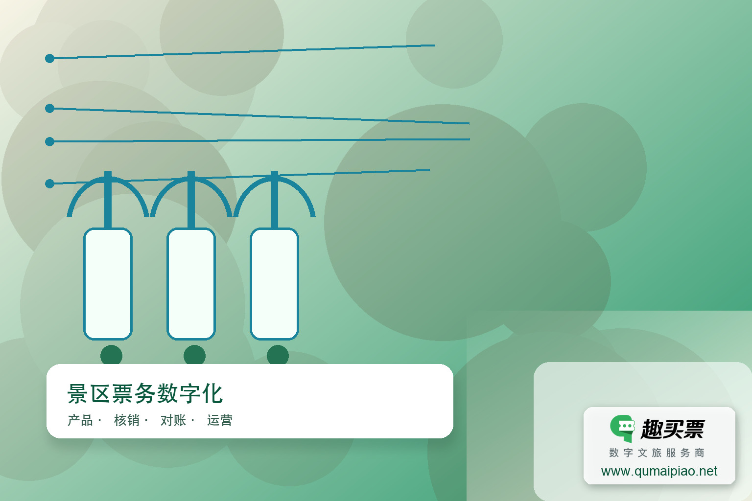 智慧旅游场景应用：科技赋能新体验主题封面，右下角含趣买票标识与官网网址