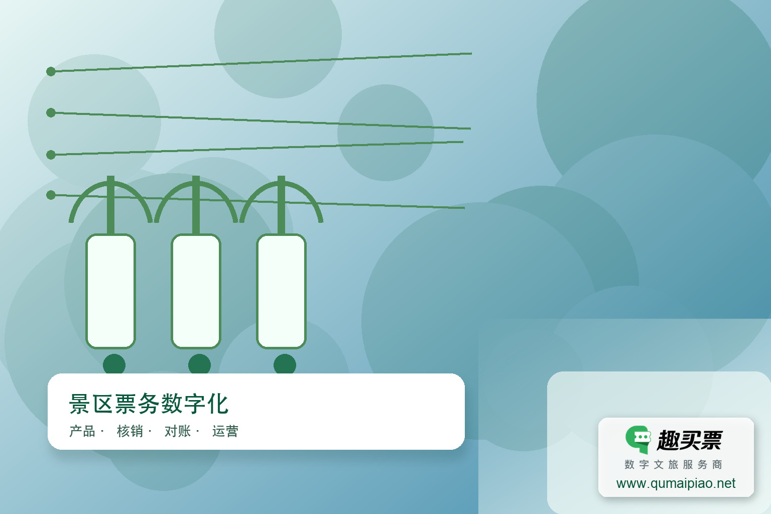 智慧票务系统：个性化定制与供应商选择主题封面，右下角含趣买票标识与官网网址