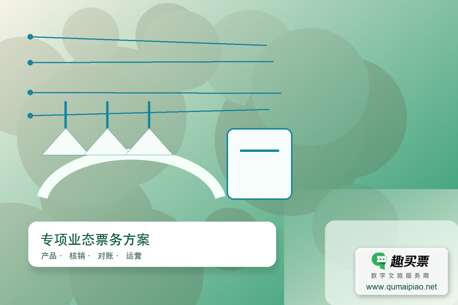 智慧租赁系统:高效管理滑雪器材主题封面,右下角含趣买票标识与官网网址