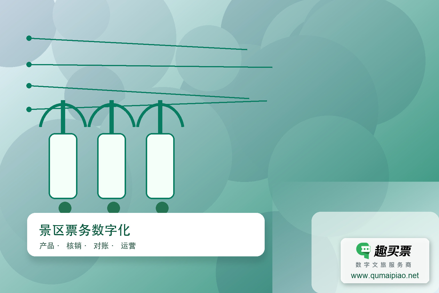 智能化趣买票智慧系统:科技赋能游客体验主题封面,右下角含趣买票标识与官网网址