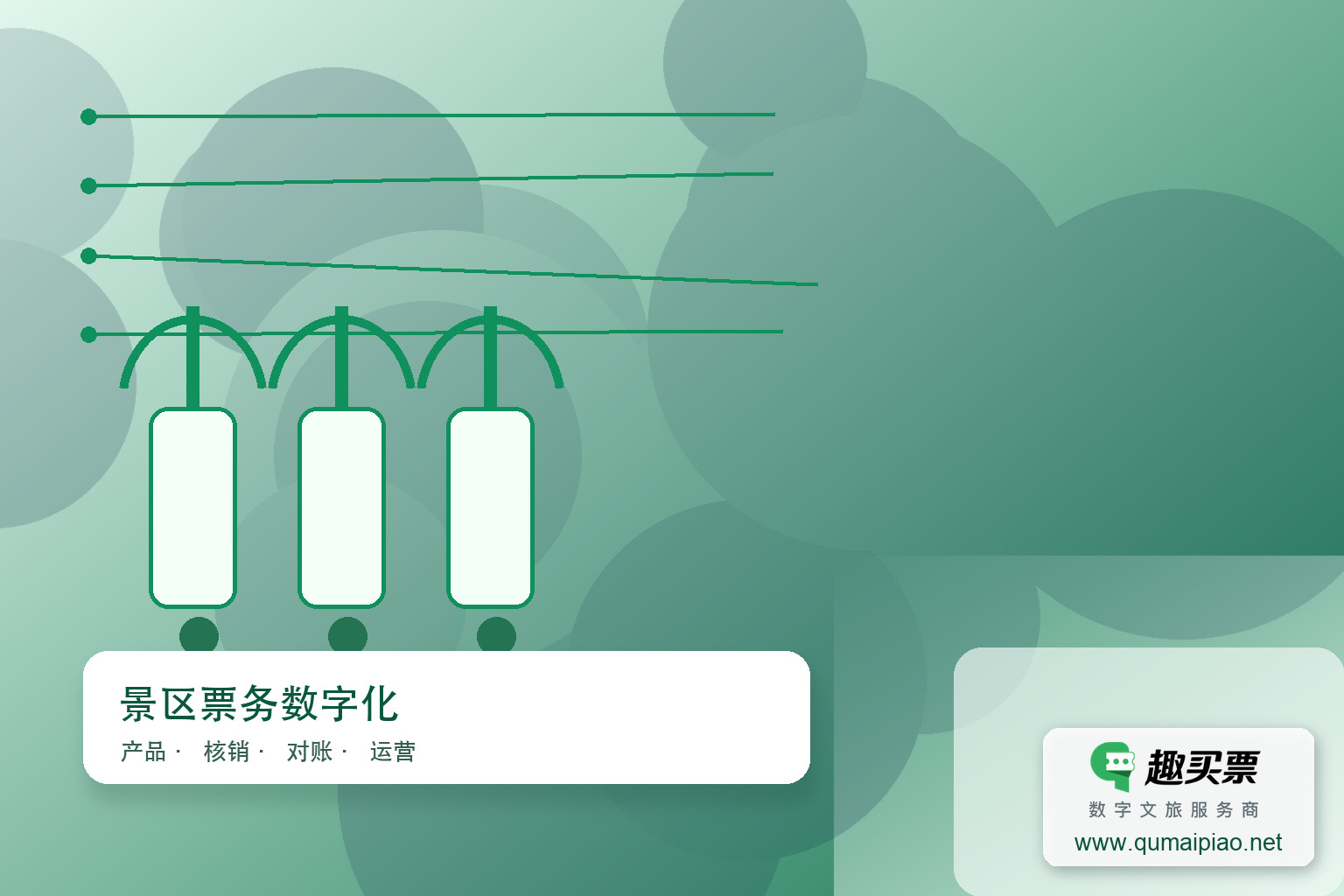 智能时代,趣买票智慧系统引领景区新潮流主题封面,右下角含趣买票标识与官网网址
