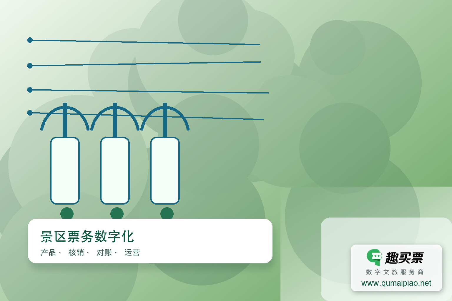重塑广东趣买票科技公司门票收入管理流程主题封面，右下角含趣买票标识与官网网址